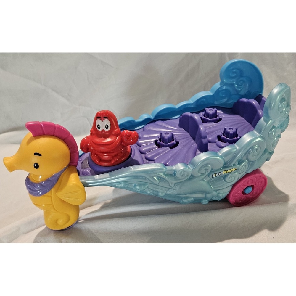 Fisher-Price Little People Disney Princess Ariel Seahorse Musical Carriage...‎